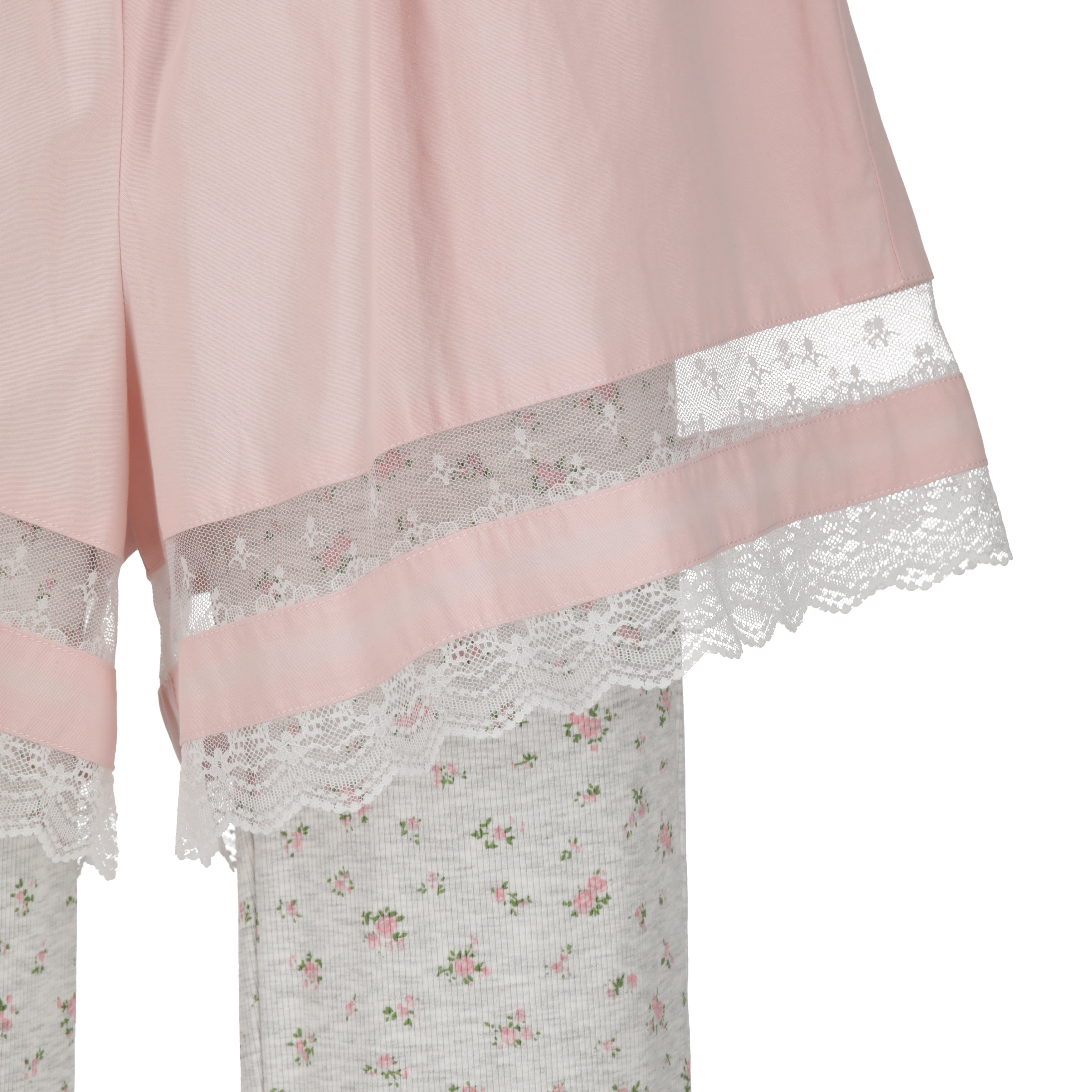 レイヤードレギンスフリルパンツ　PINK