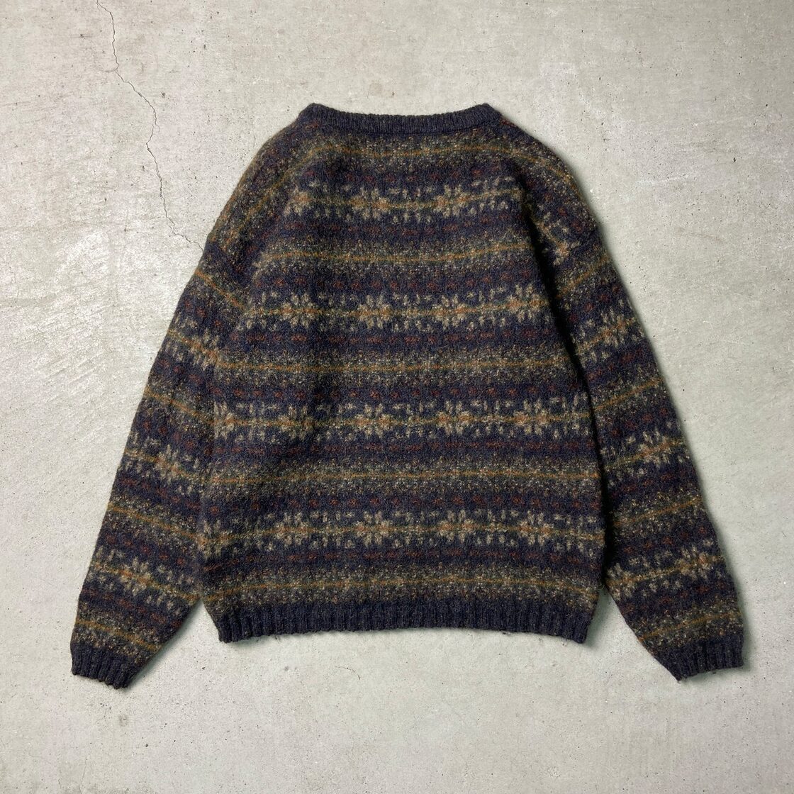 90年代 USA製 Woolrich ウールリッチ ウールニットセーター フェア 