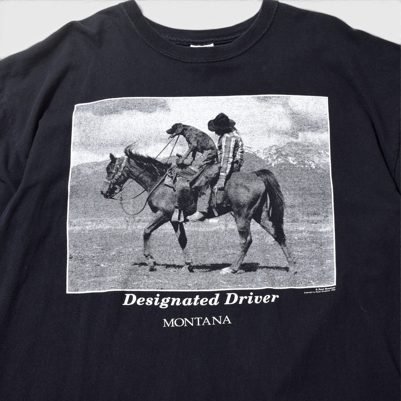 00s Paul Stanton "Designated Driver" フォトプリントTシャツ ブラック