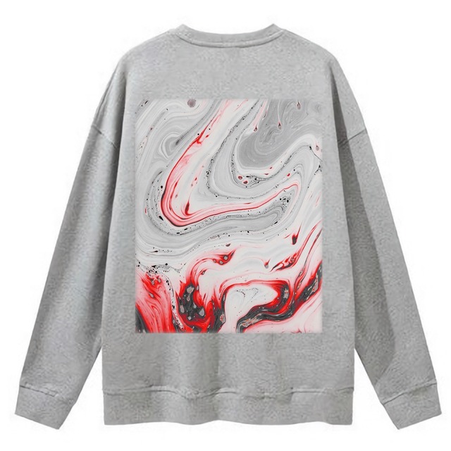 INITIALIZATION Acrylart sweat shirt Gray 11.2oz