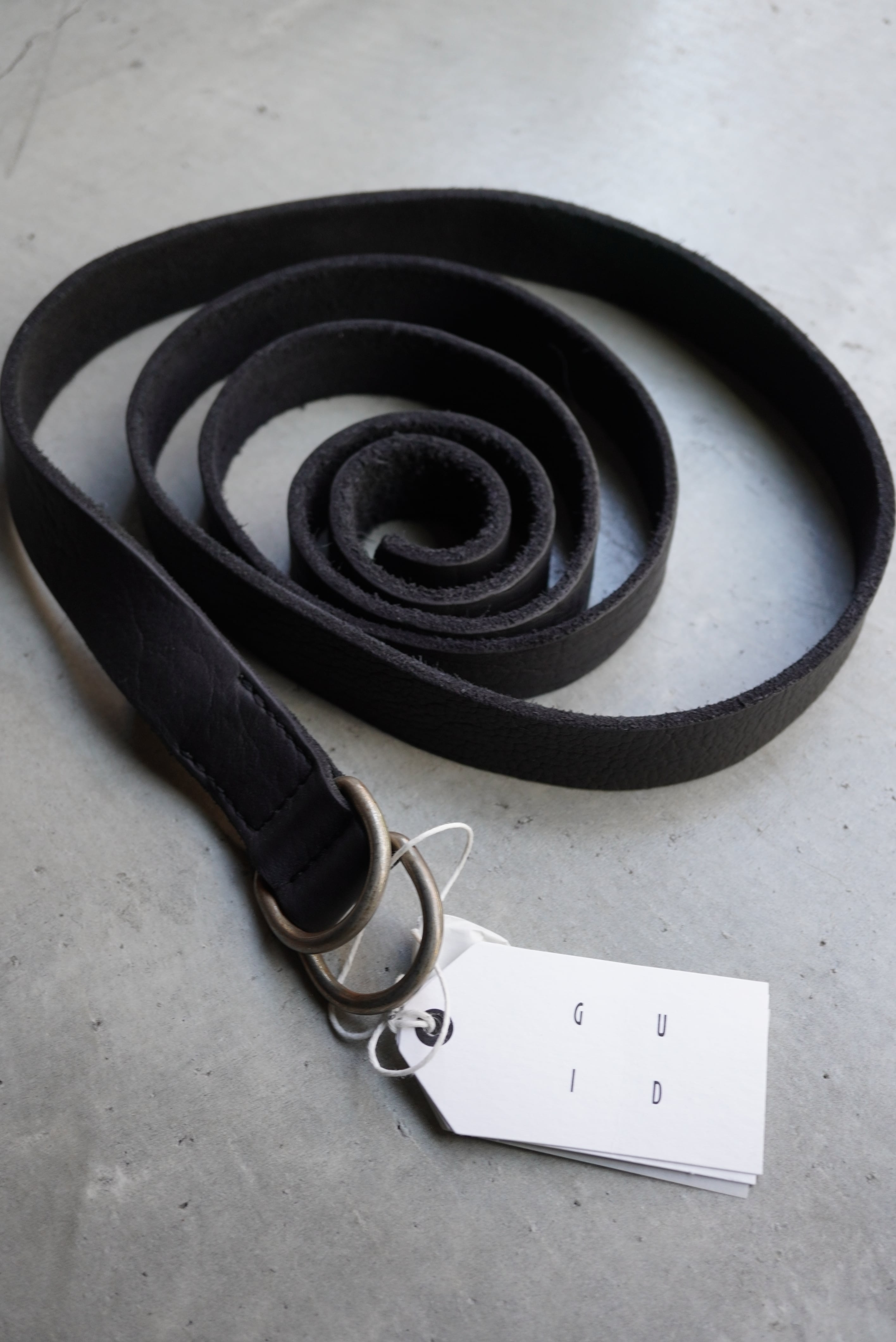 GUIDI / BLT BISON FULL GRAIN LONG LEATHER BELT(221139)