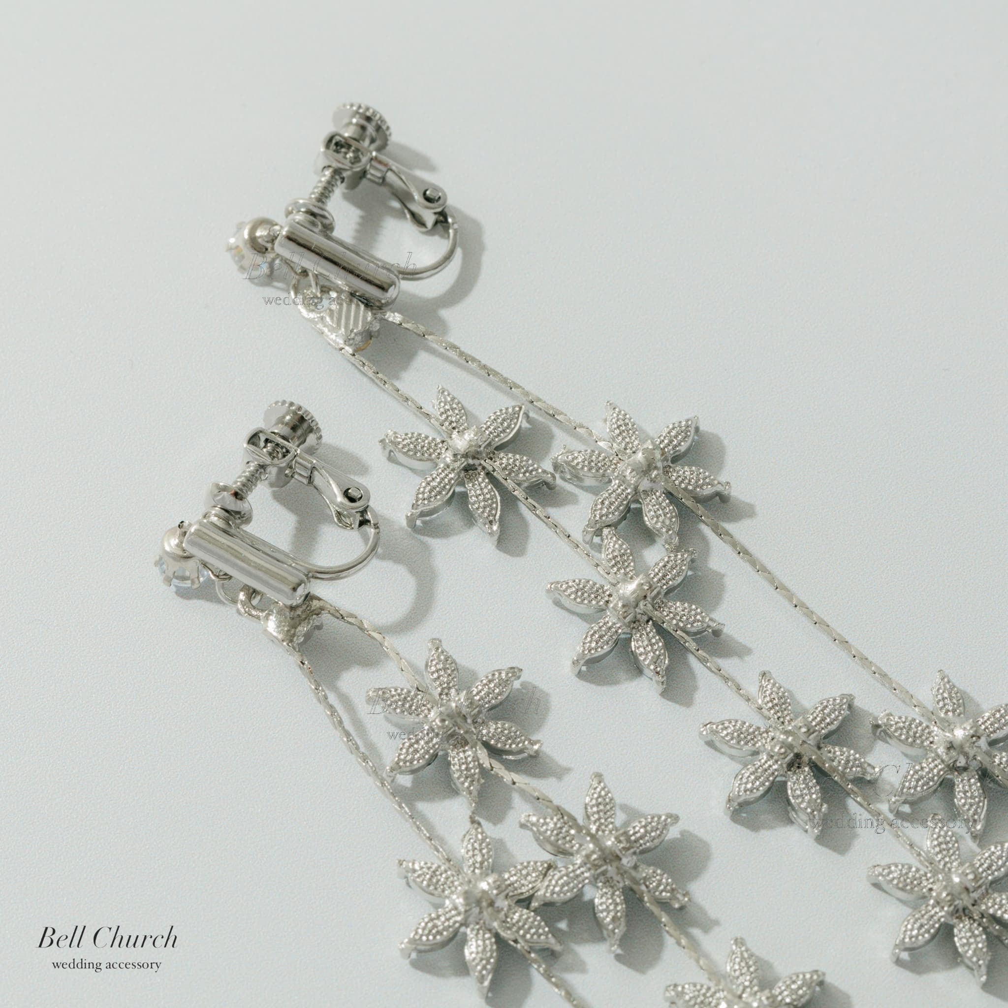ピアス イヤリング | キュービックジルコニア | フラワーモチーフ