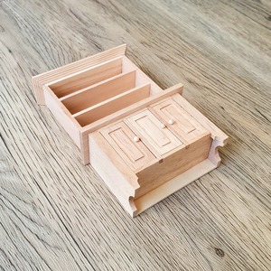 020-30038　ミニチュア家具　cabinet&shelf　3ドアダイニングキャビネット 2col