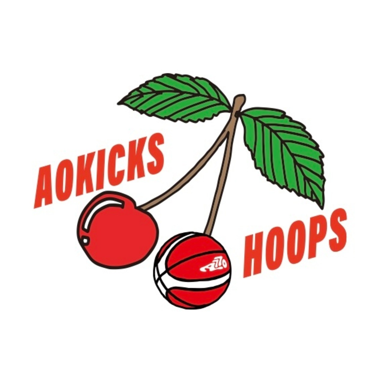 Aokicks Food Tee Cherry - white