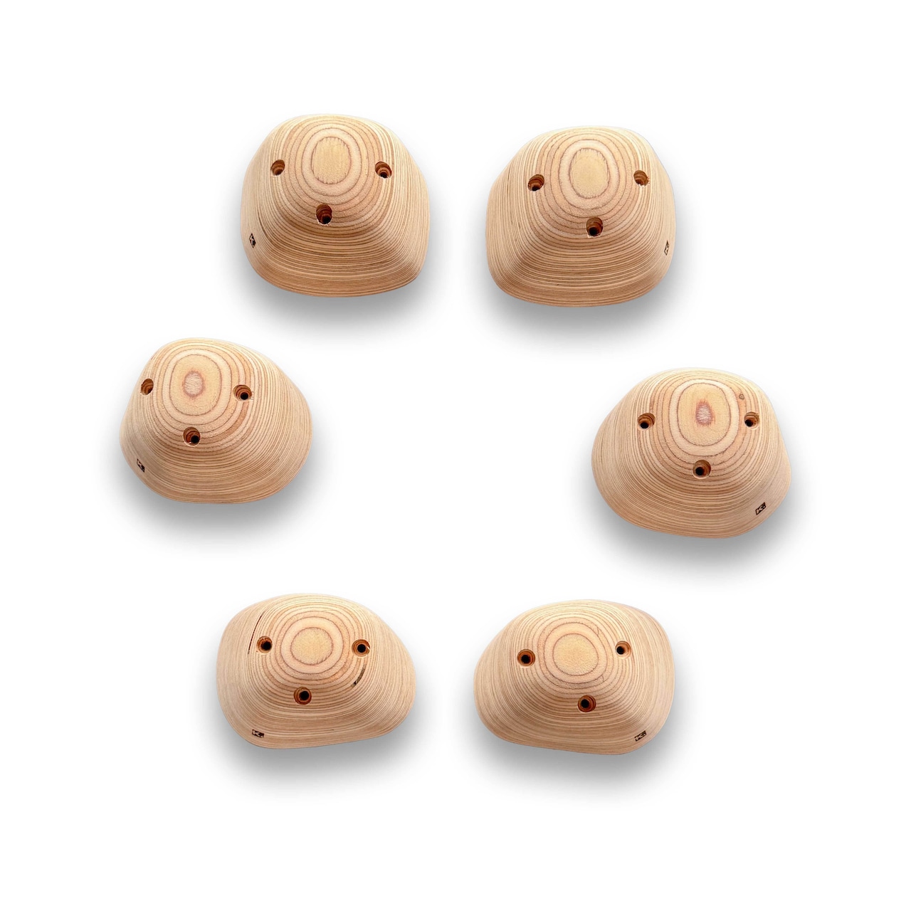 【木製クライミングホールド】SYMMETRIC SLOPER-2 6P