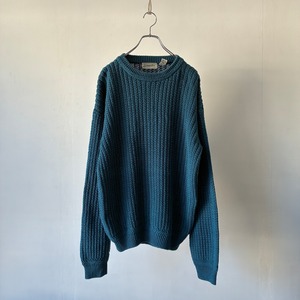 -St.John's Bay- 90's ramie × cotton knit sweater