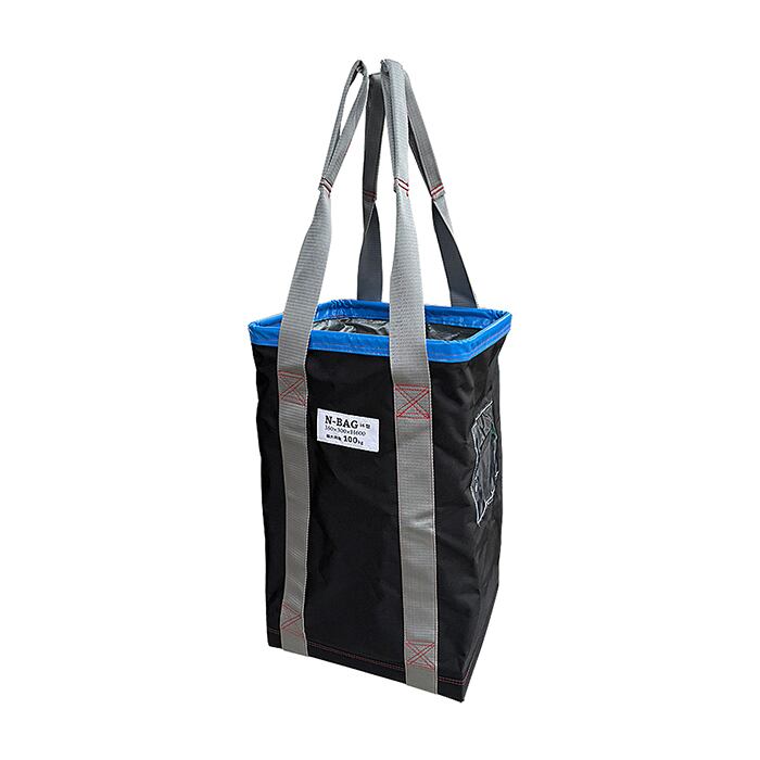 NバッグS （i4型）H600 1個　荷揚げバケツ角型 350×300×H600 フタなし,最大荷重約100Kg, アンチ 足場板用電工バケツ,トン袋,フレコン,荷上げ,荷下,吊り上げ,バッグ,袋,かばん,工事用,つり袋,吊袋,揚重,N-BAG,リフトバッグ,ハーフアンチ,レールハンガー,バッカン,スクエア　アンチ 足場板用 角型 超強力大型荷揚バック。アイ型ベルト4本、建設、建築、土木、仮設工事、配管、電工、足場に。厚底鉄板で突き破り防止 足場板など荷上げ用に 四角 長方形