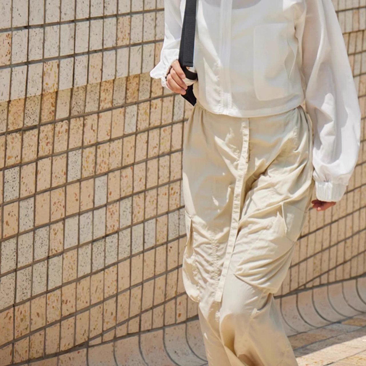 Belted midi-length cargo skirt 【2color】T4330