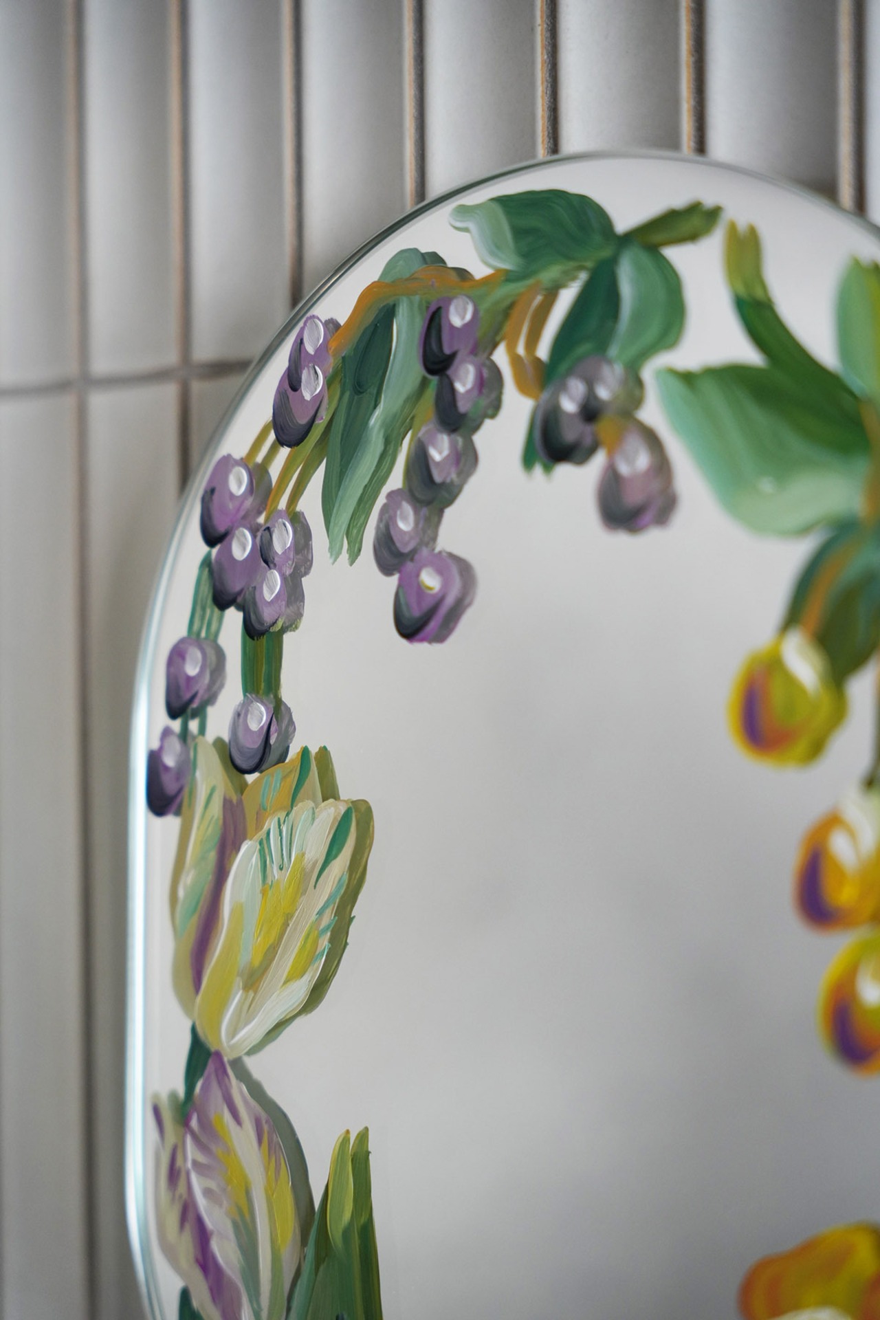 hand paint Miller S size purple berry