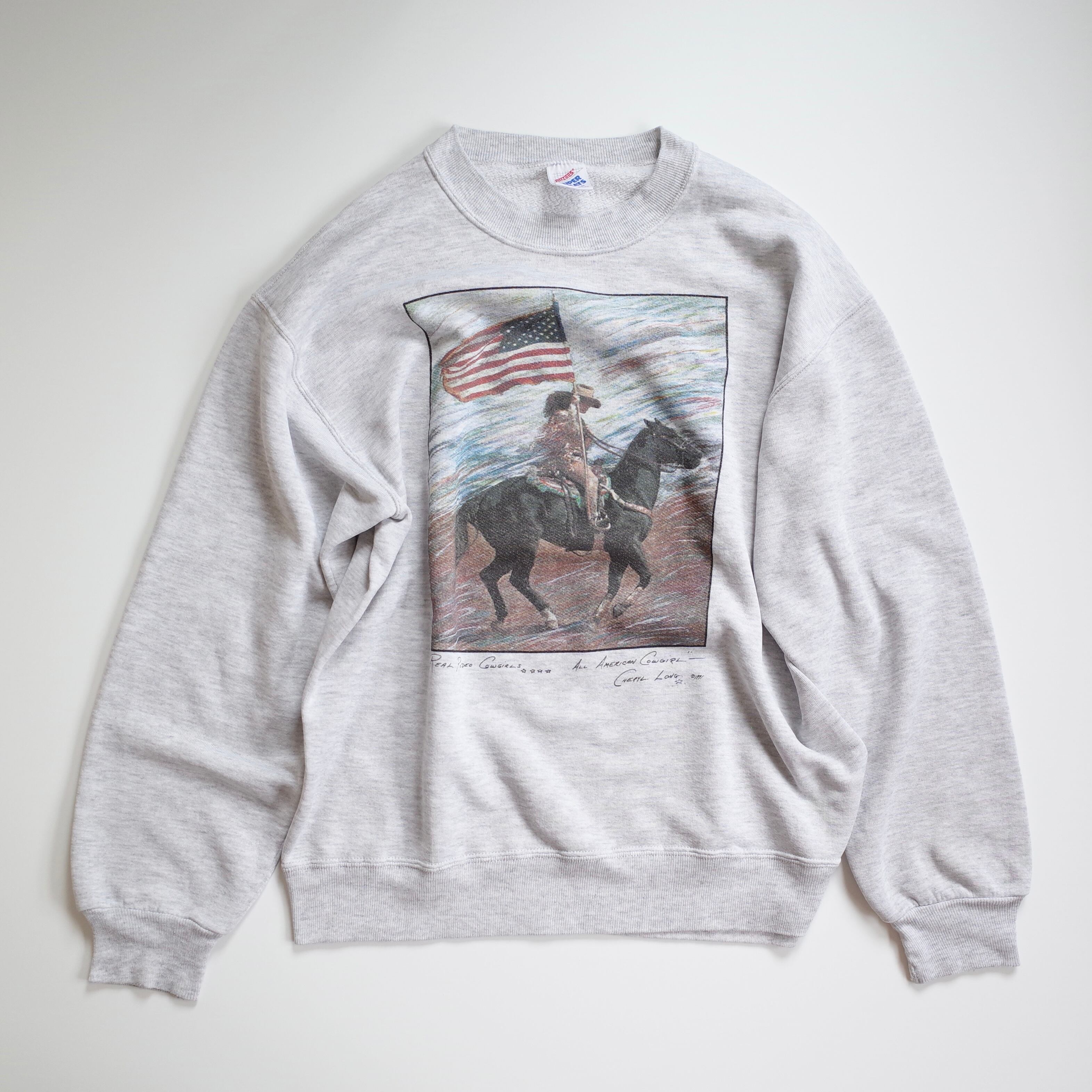90s Cow girl print sweat