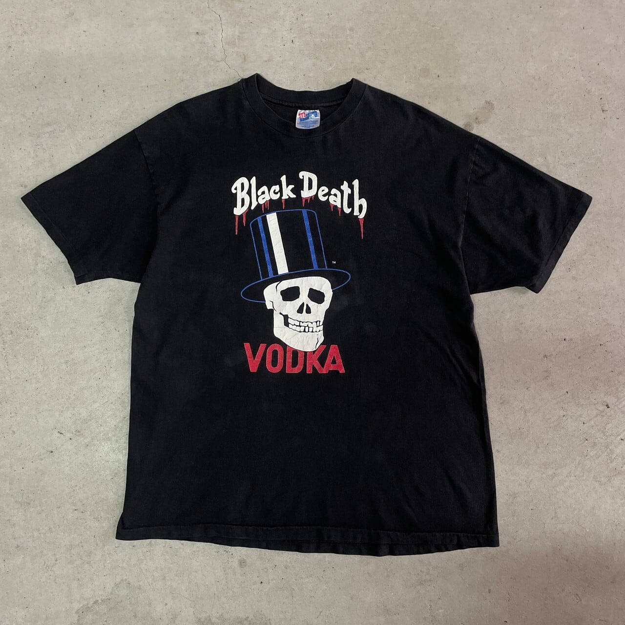90年代 USA製 BLACK DEATH VODKA ウォッカ 企業ロゴ アドバタイジングT 