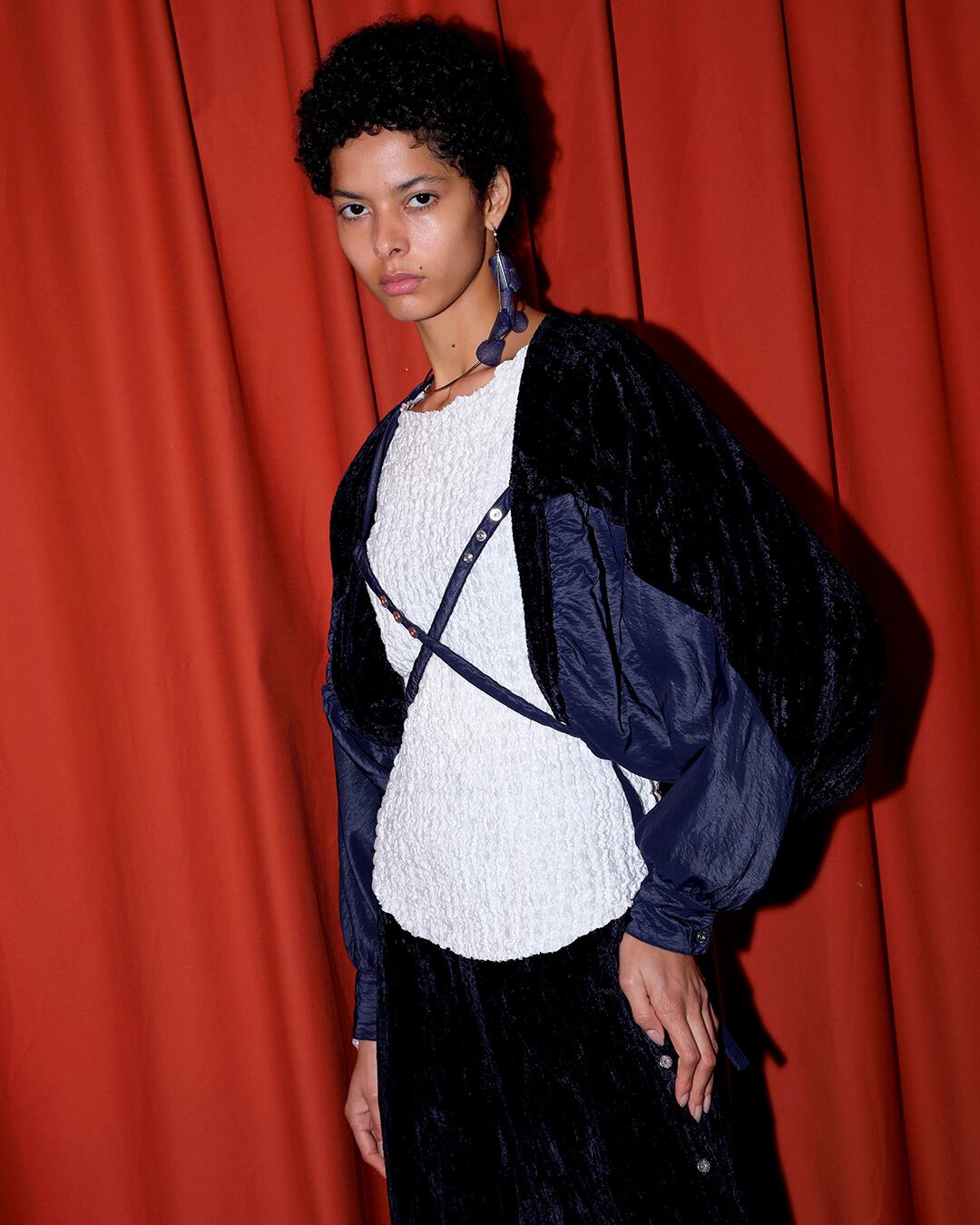 Velor Over Bolero (Navy)