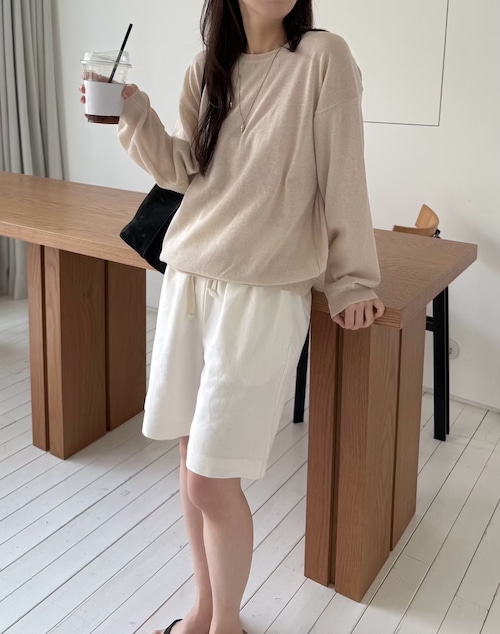 (予約) fl lanel / Natural bermuda pants 2color