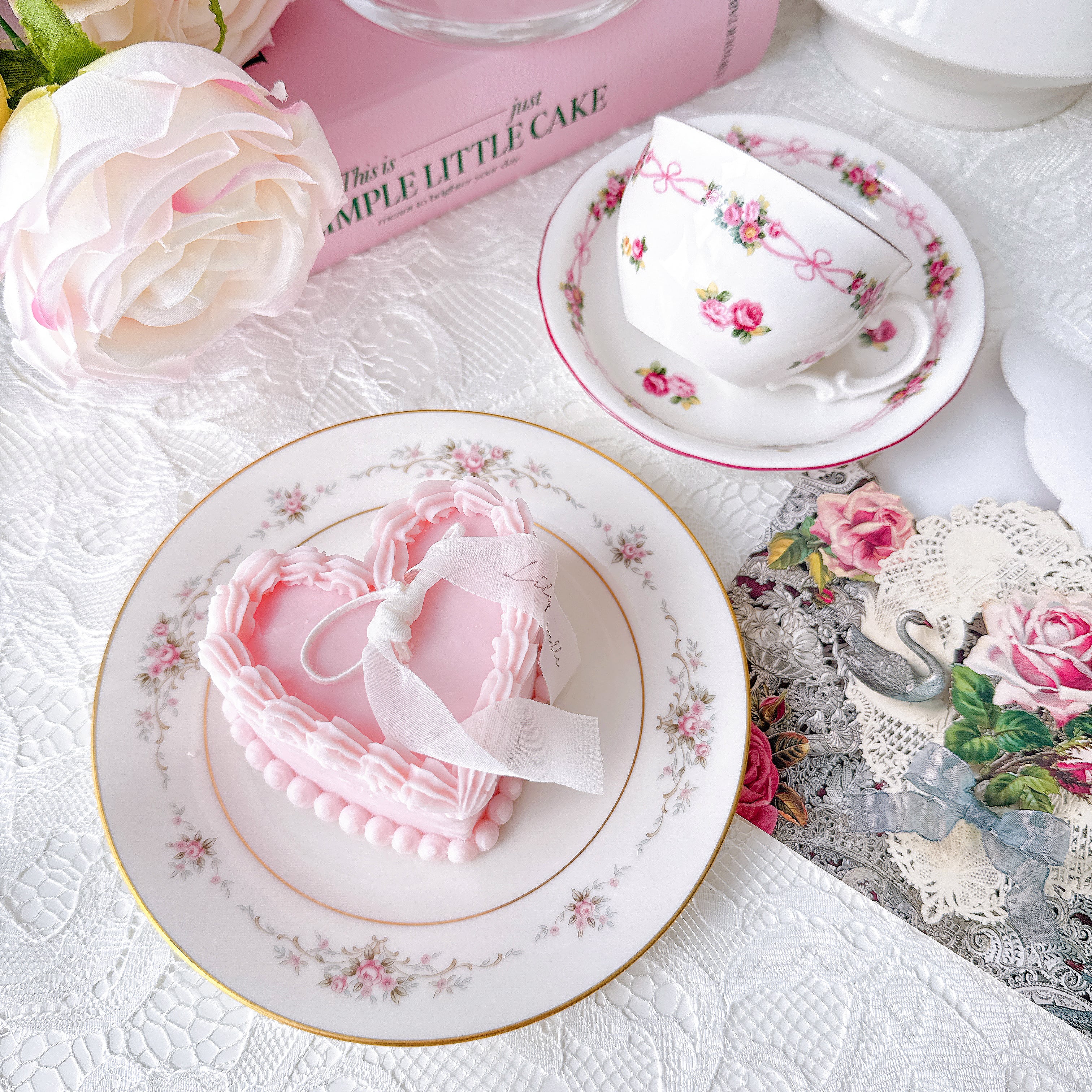 皿 プレート フレンチスタイル LAWLEYS TEA ブリティッシュローズ vintage】LAWLEYS TEA British Rose ロウレイズ ティー ブリティッシュ