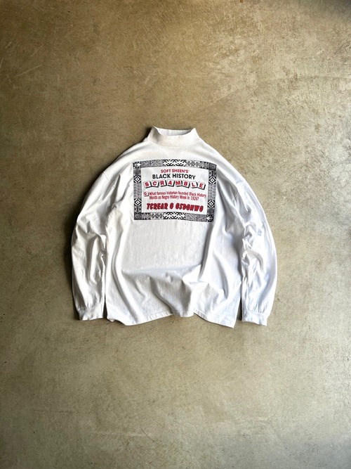 90’s SOFT SHEEN MOCKNECK T-SHIRT “BLACK HISTORY”