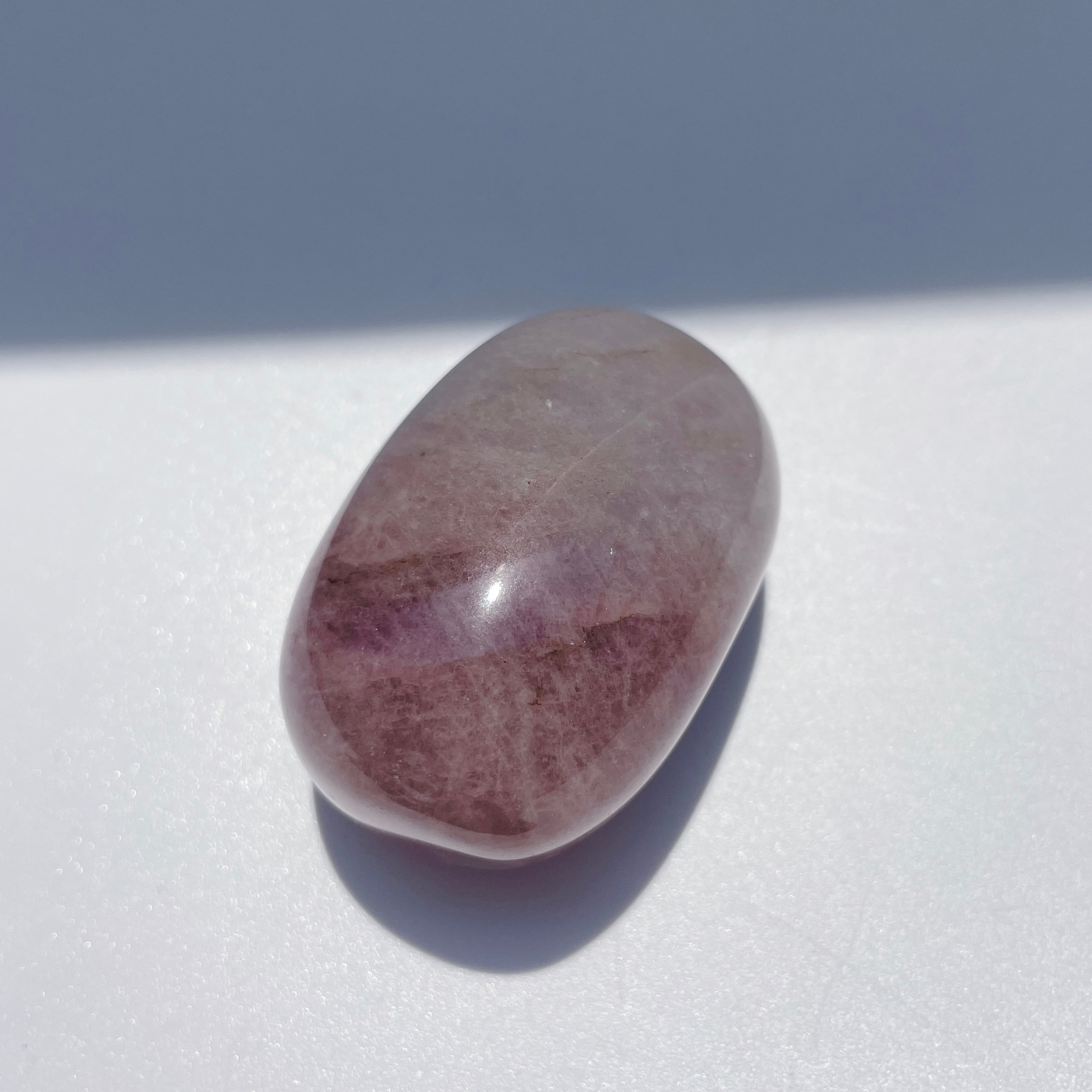 マダガスカル産　ローズクォーツ　パーム パープルローズクォーツ パームストーン04◇Purple Rose Quartz