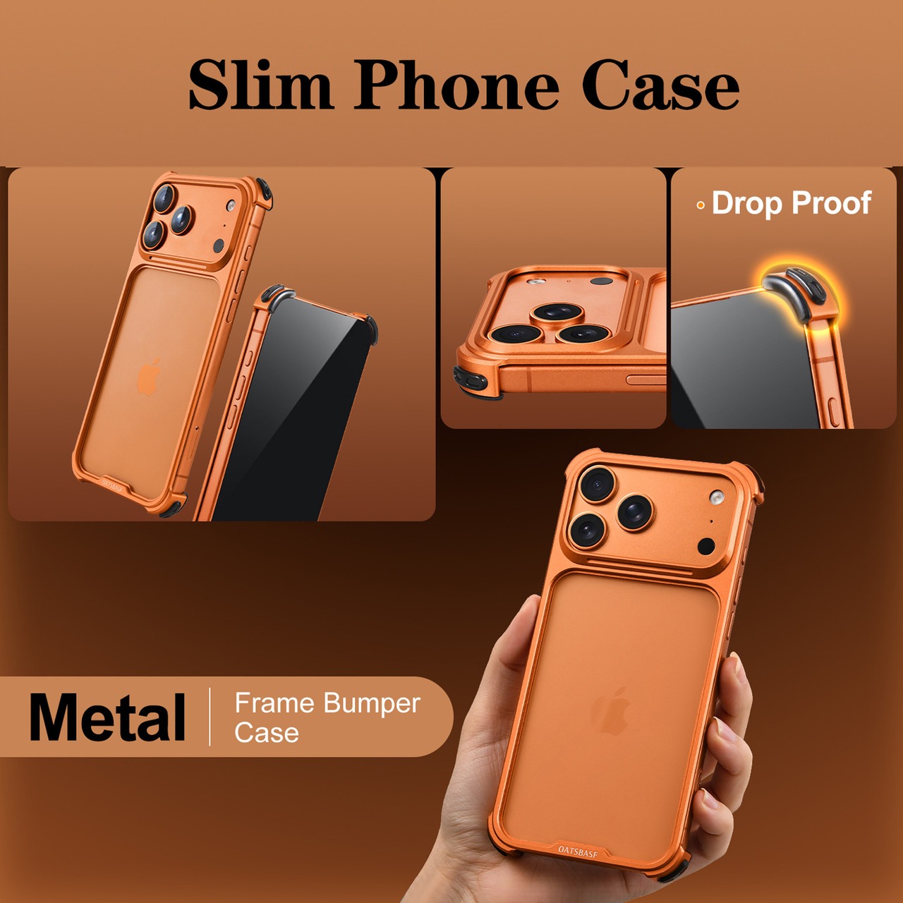 ◆iPhone 17Pro/17Pro Max◆ Aluminum Alloy Minimal Slim Phone Case / アルミニウム アロイ ミニマル スリム スマホケース