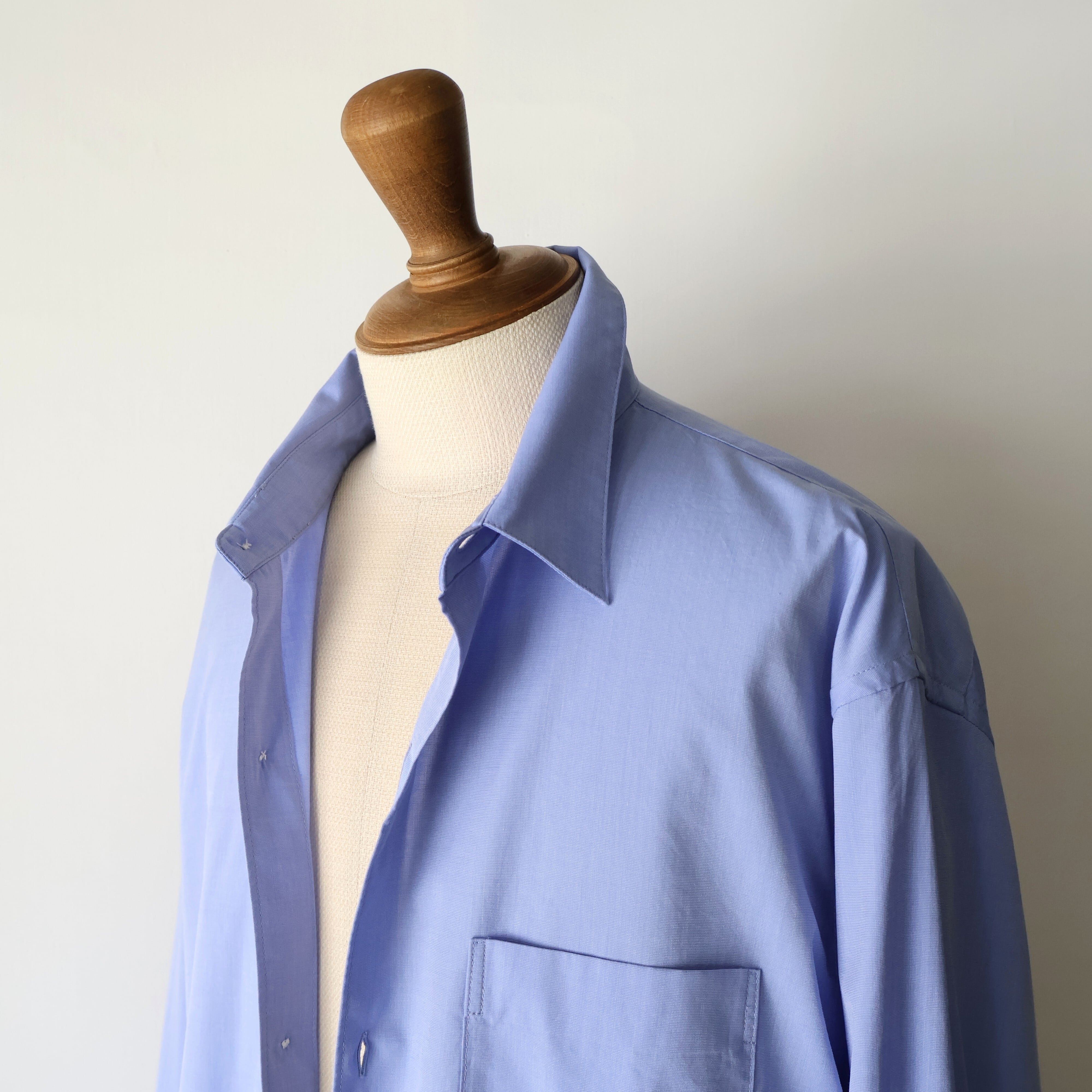 awasa “ regular collar shirt ( Blue )” | H.inch/アッシュインチ