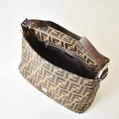 FENDI フェンディ ズッカ マンマバケット キャンバス×レザー ワンショルダー ショルダーバッグ 26325