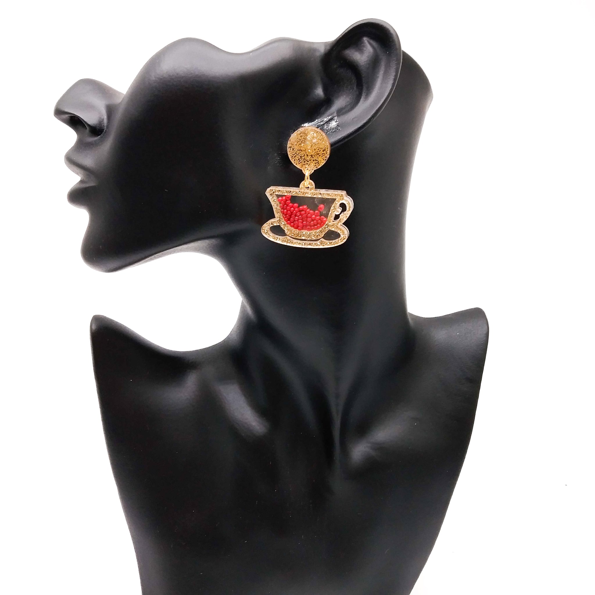 ティーポッド＆カップ お茶会ピアス イヤリング 紅茶 お茶 かわいい