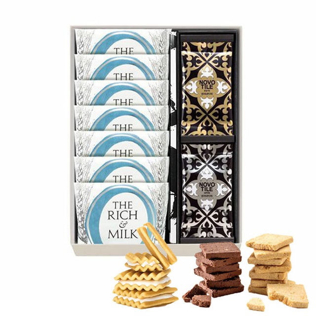 【送料無料】 黒船 ザ リッチ アンド ミルク(7枚)・ノボタイル(12枚)の詰め合わせ　プチギフト ギフト 内祝 送料無料