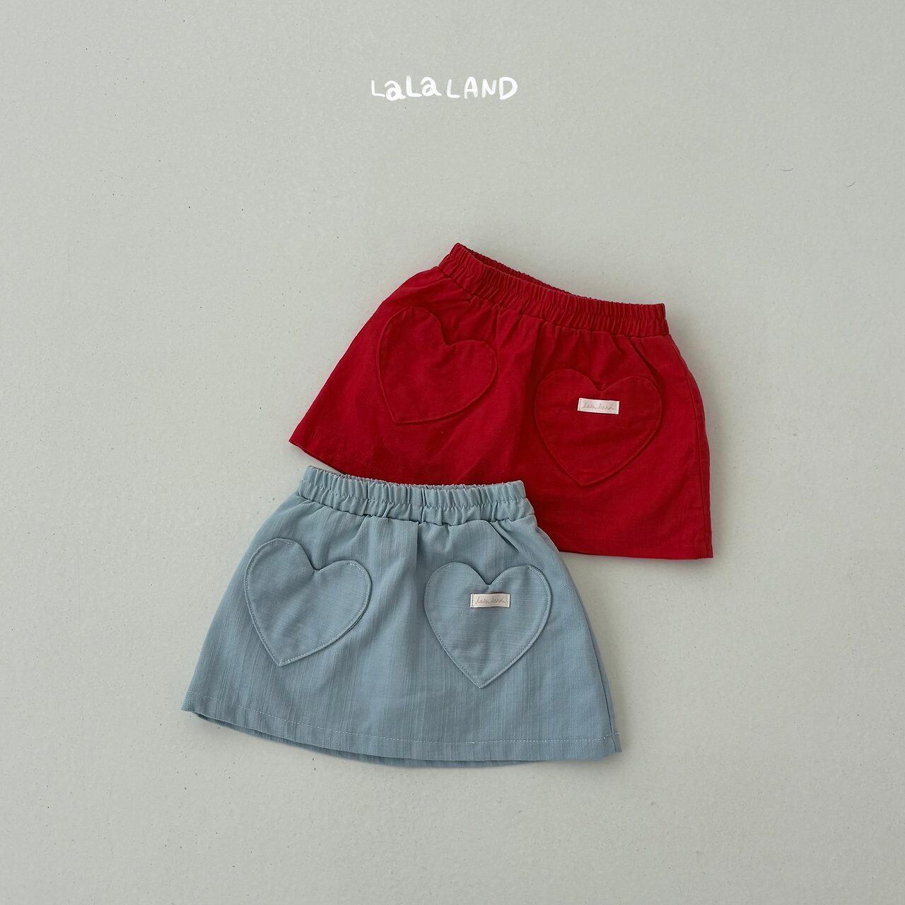 《予約》送料無料【lalaland】Heart Mini Skirt