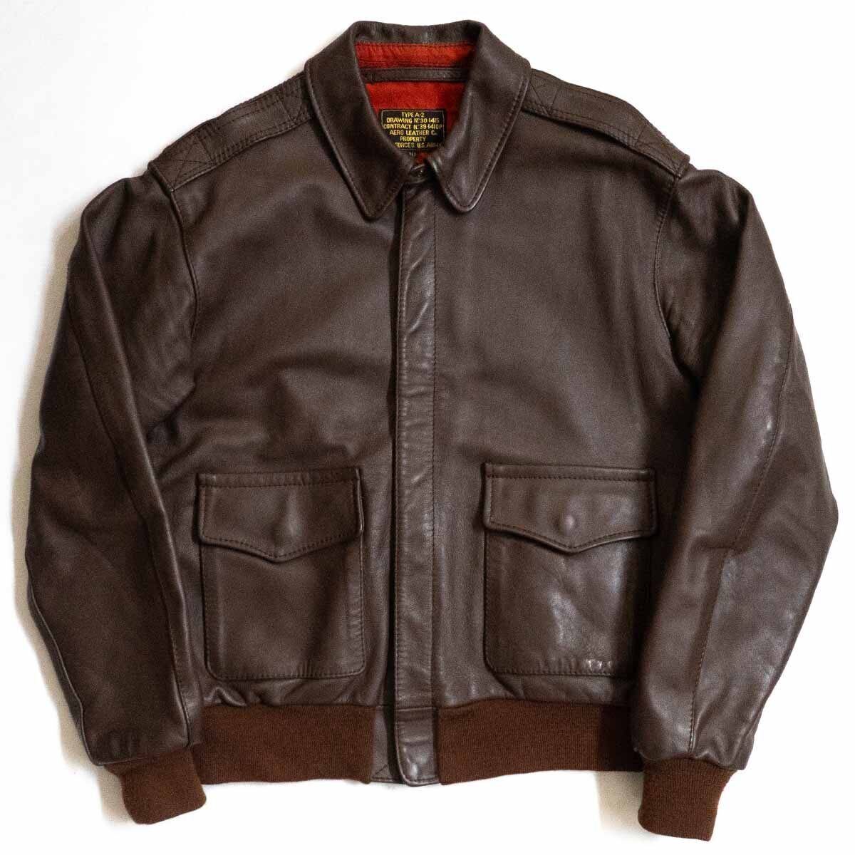 実名復刻赤リブA−2 フライトジャケット馬革 2 X L