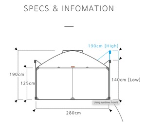 【BACKCOUNTRY】280 SHELTER [ULTIMATE SE]+280 EASY POLEセット チャコール