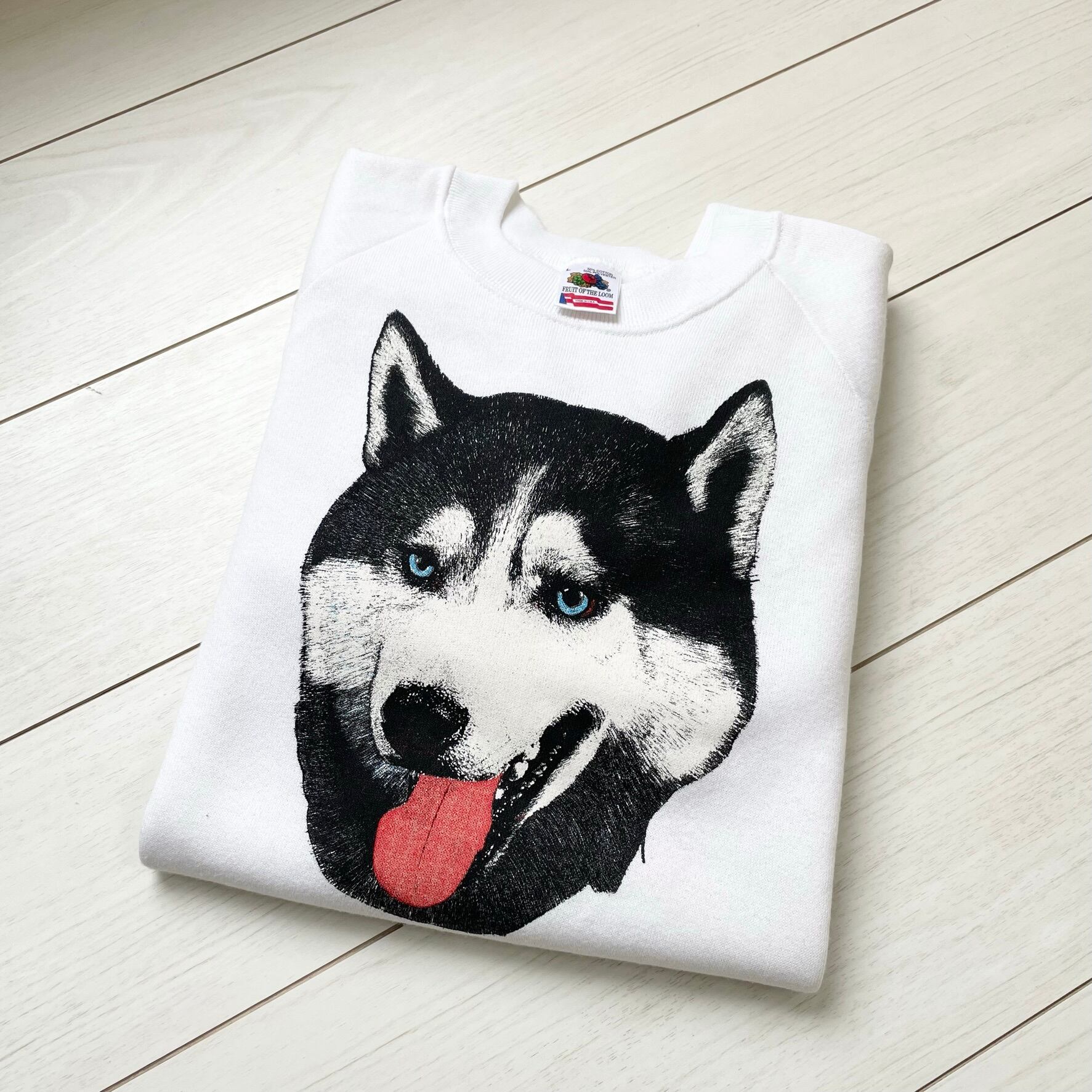 ビンテージ  Tシャツ  犬プリント シベリアンハスキー dog