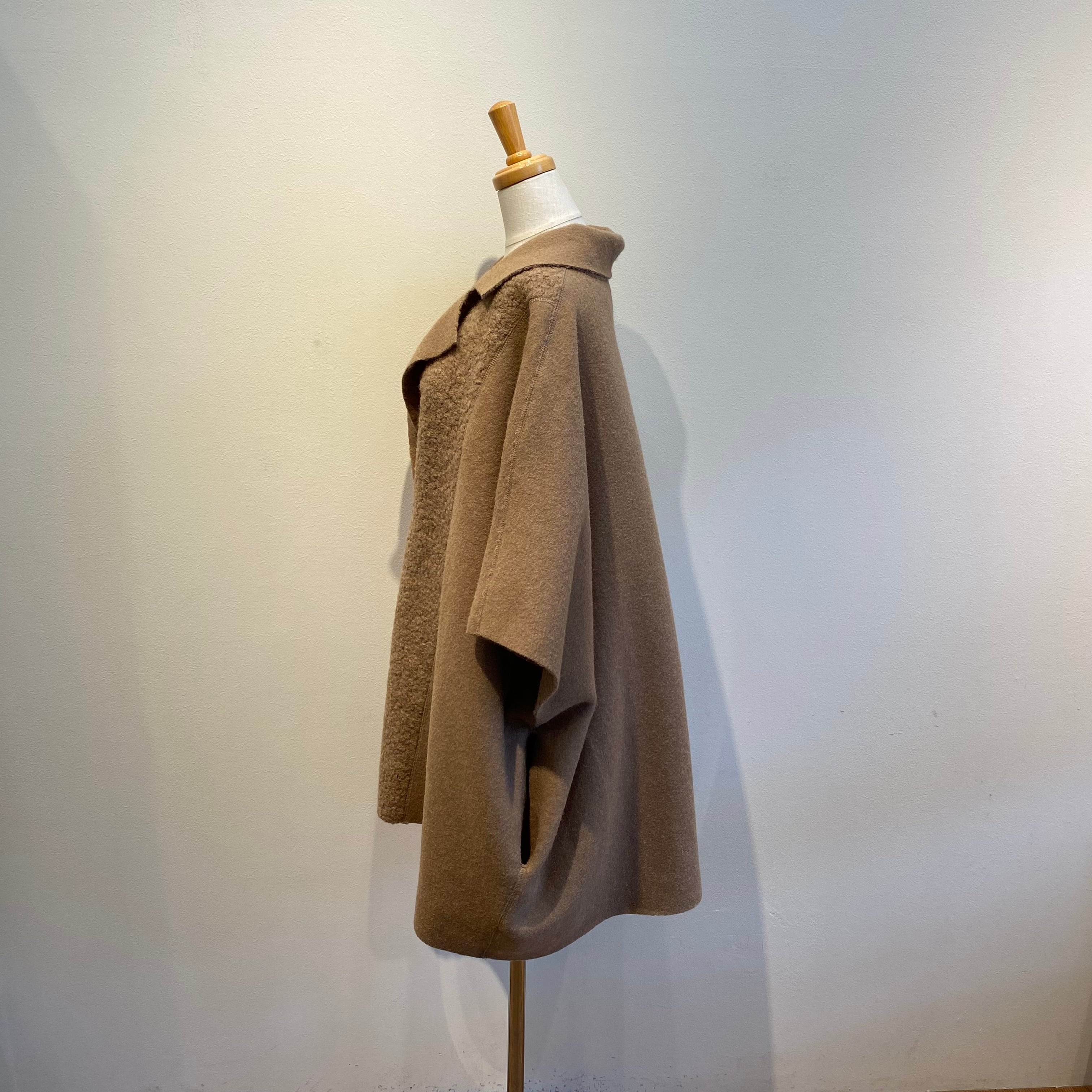 CYNICAL / ボアスライバーニット リバーシブルポンチョ 552-94054