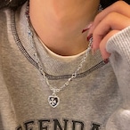 heart charm necklace / l0056
