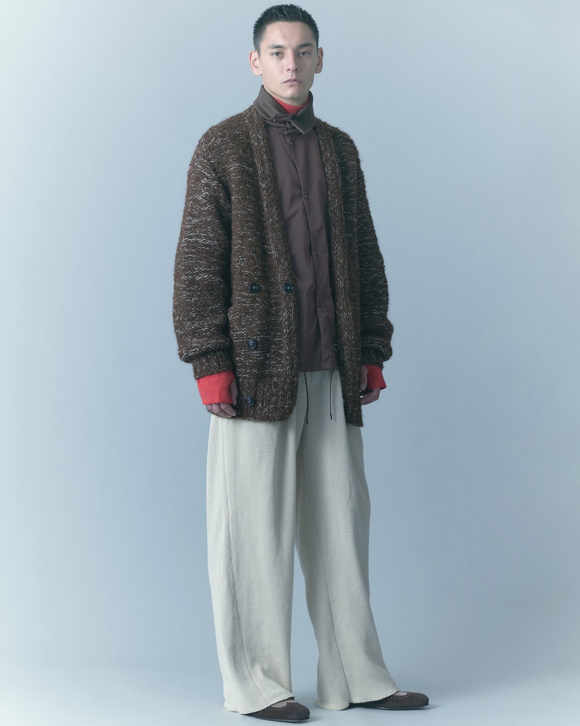 saby WAFFLE EASY PANTS - Pigment Stone Wash - PEAL GRAY | nua