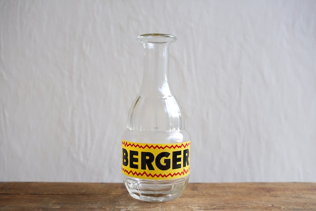 フランス アンティーク ヴィンテージ  カラフェ ガラス瓶 『BERGER』 N-02971