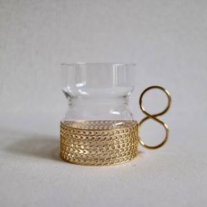 [SOLD OUT] Iittala イッタラ / Tsaikka ツァイッカ ホルダー付グラス 24 Karaatti ゴールド