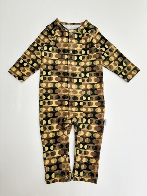 【26AW】&PAL(アンドパル)ドットロンパース マスタード(70/80)