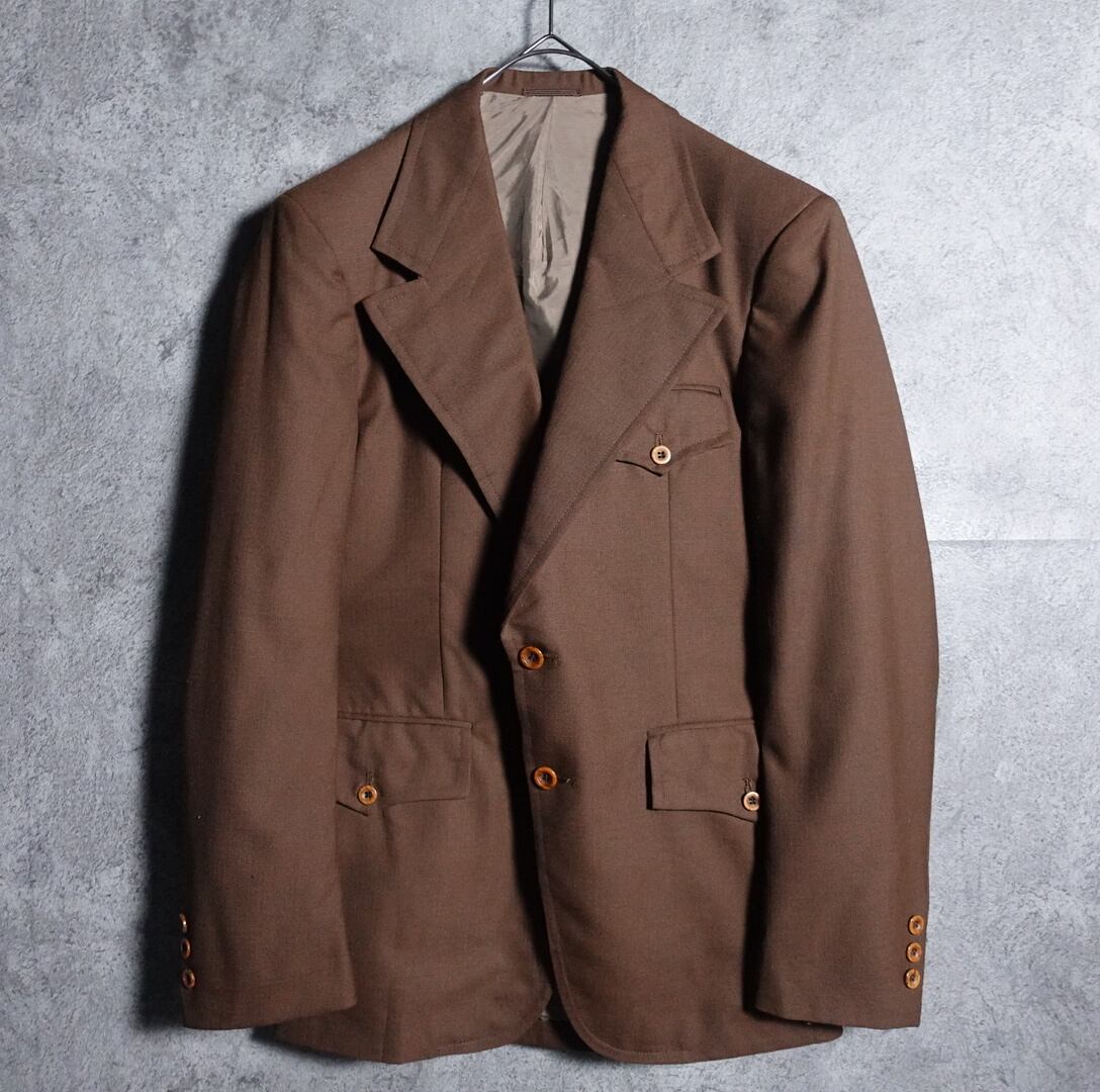 70s Brown western single tailored jacket