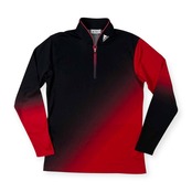 adidas GOLF アディダス ゴルフ ハーフジップ 長袖 ドライ シャツ サイズ M /ブラック×レッド/スポーツ/日本製