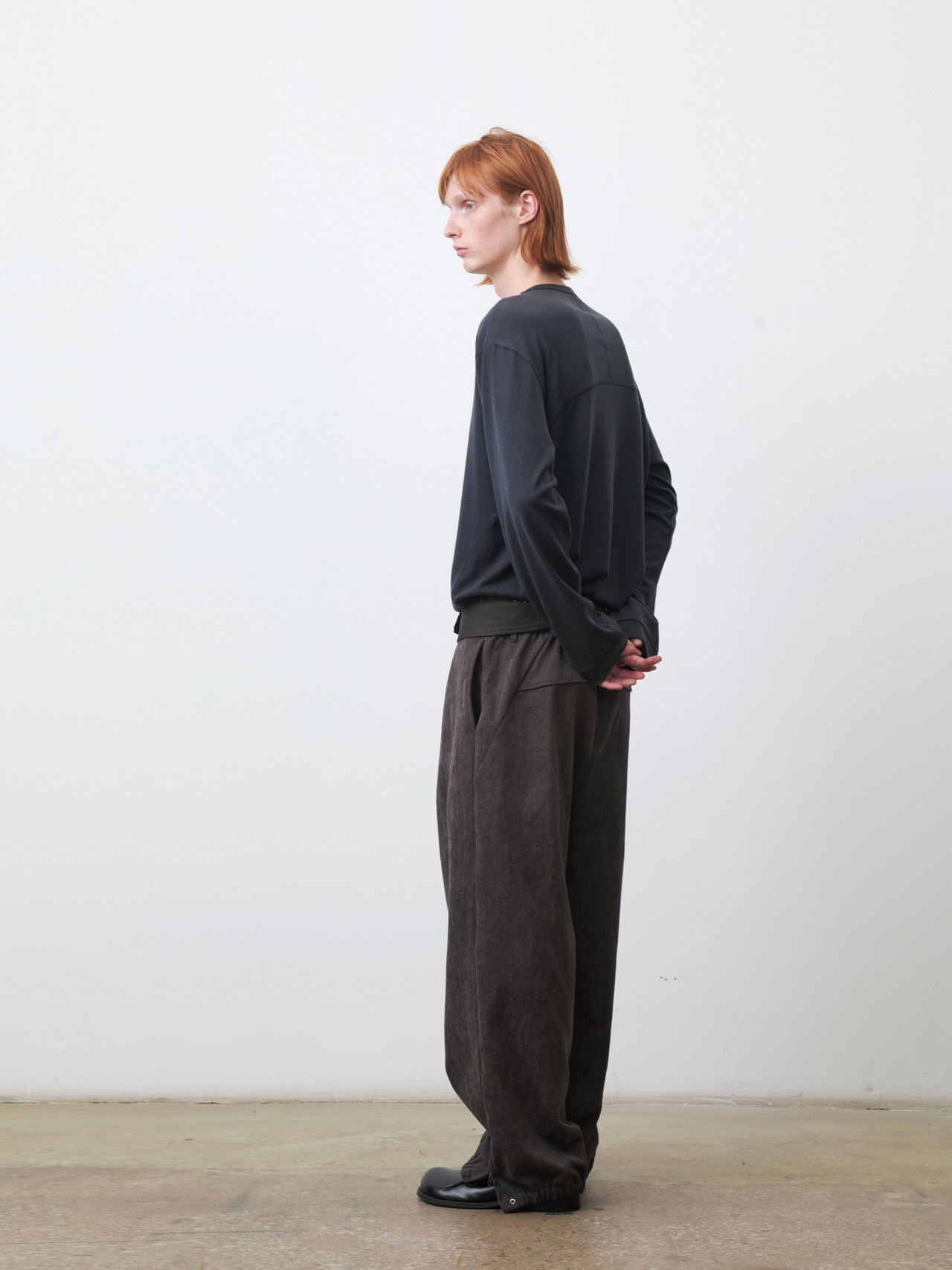 DECESOLO 26AW ウォッシャブル ウールブレンド ロングスリーブ Tシャツ