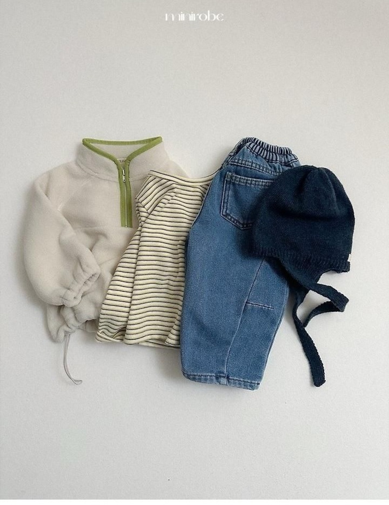 〖取寄〗韓国子供服 / 26winter / minirobe / ヨーヨーボーダーTシャツ / キッズ *S~XL*