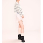 ローゲージ ストライプ ニット トップス L1300