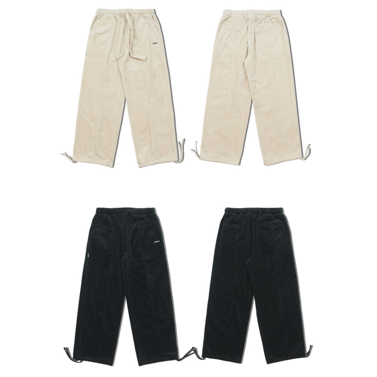 Corduroy wide drawstring pants 0313 - 19