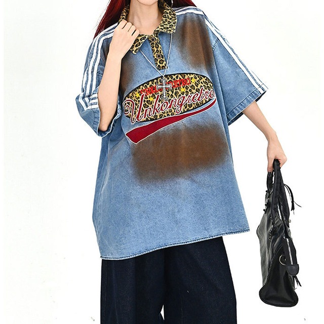 レオパードカラーグラフィックビッグポロ 1col   R01698