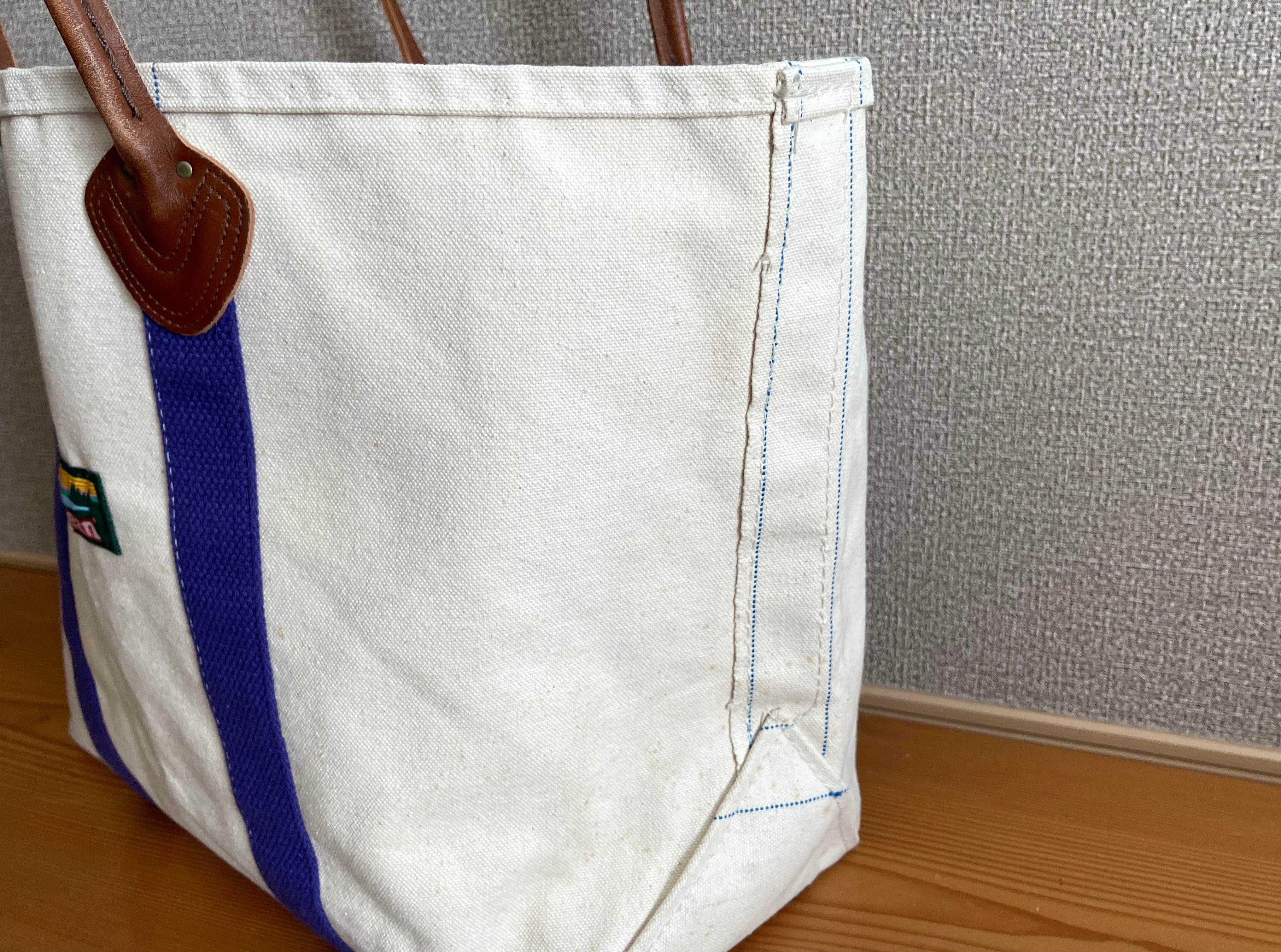 NOS Lsize】80s L.L.bean トートバッグ BOAT AND TOTE レザーハンドル ...