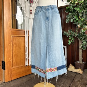 エスニックデニムスカート
