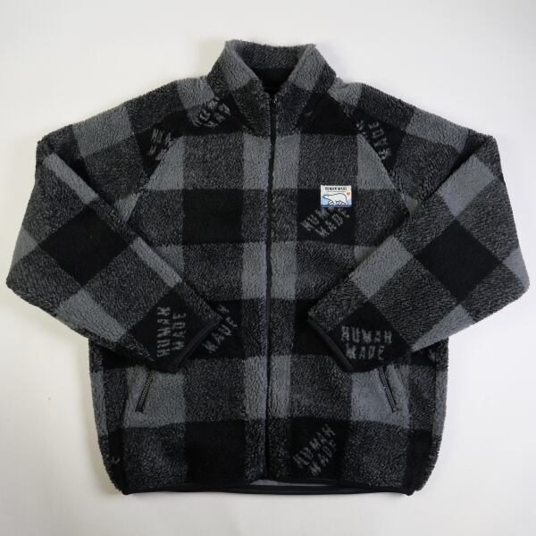【XL】HUMAN MADE Check Boa Fleece Jacket