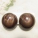 こげ茶色のドーム形イヤリング　ヴィンテージイヤリングのセール通販　10735E