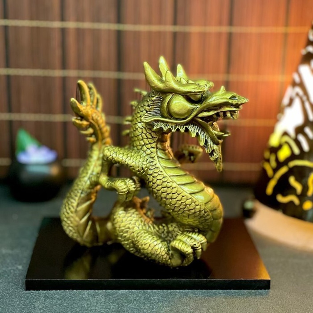 風水龍 双龍 高さ43㎝ 竜 縁起物 厄除け 運気上昇 開運 金運 商売繁盛 