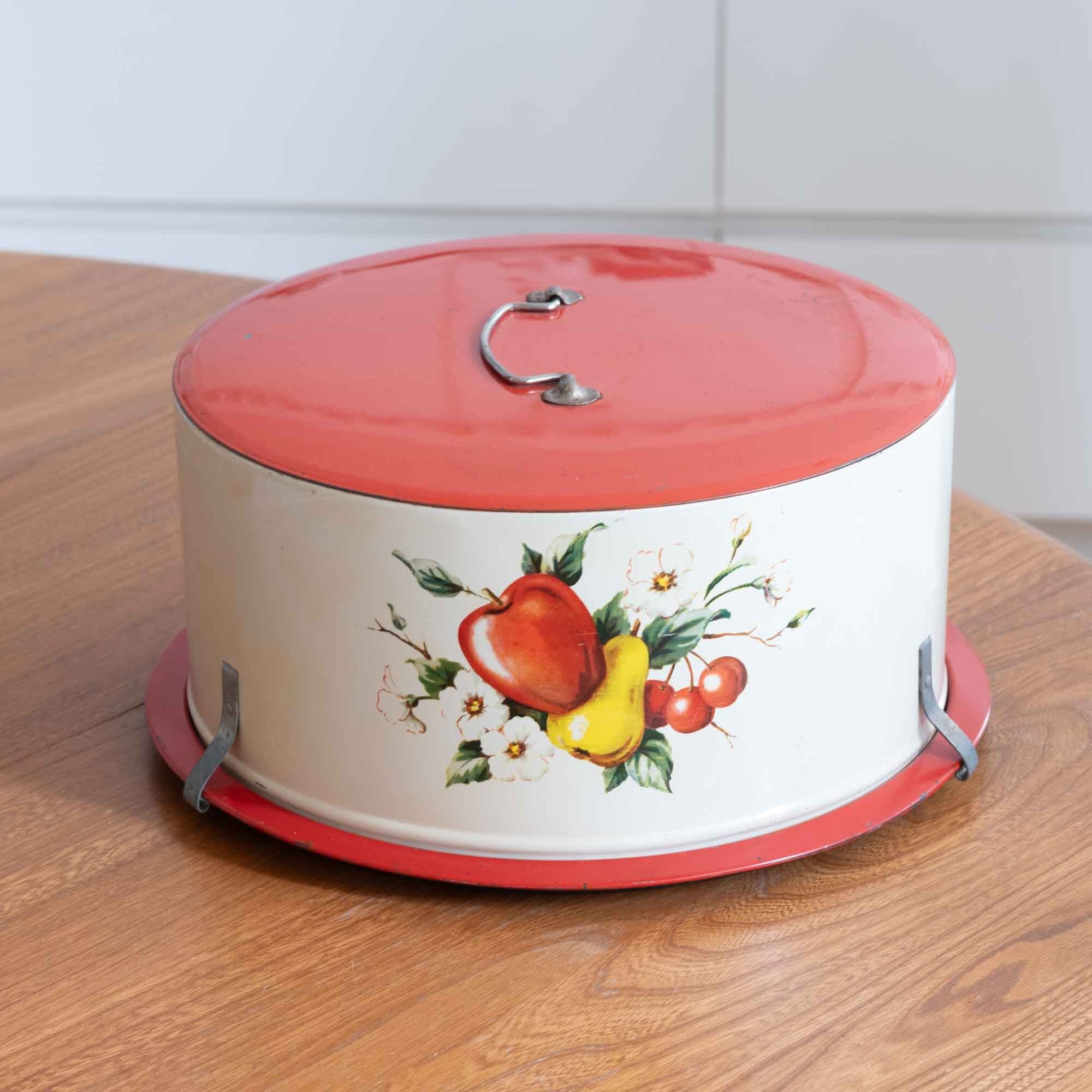 米国　Decoware（デコウェア）社製 フルーツ柄 　ケーキ缶　