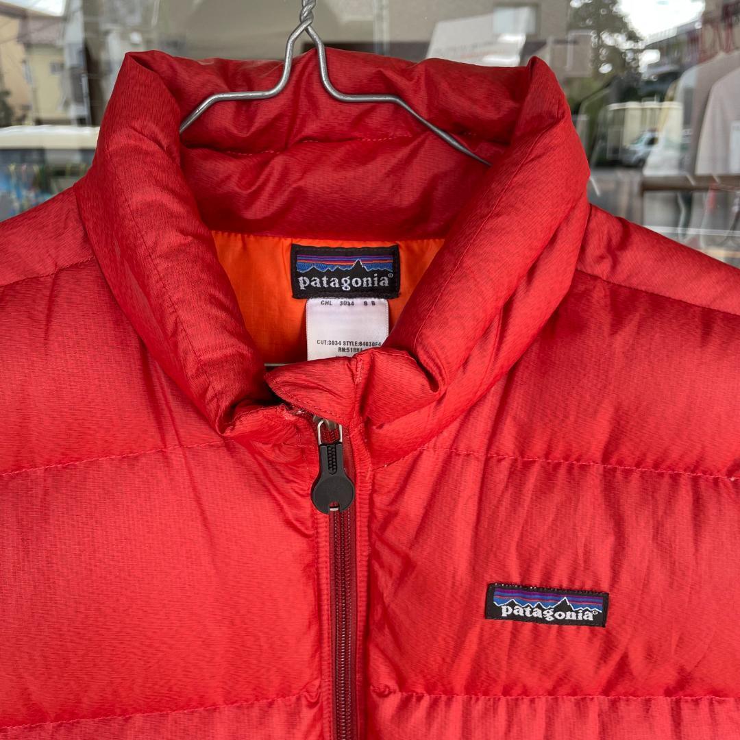 古着 Patagonia パタゴニア ダウンベスト オレンジ Lサイズ アメカジ 