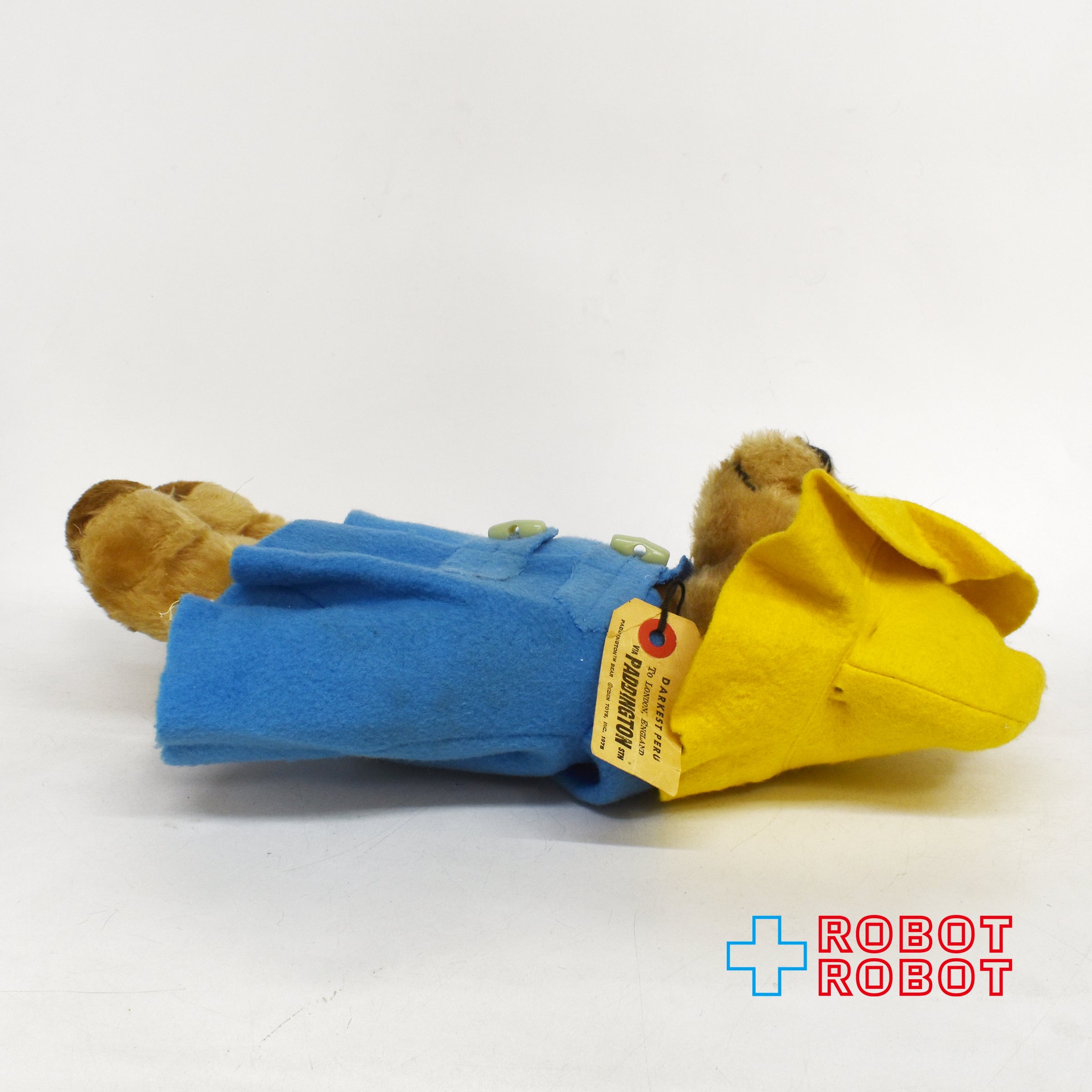 エデン社 パディントン ぬいぐるみ人形 黄色帽子 水色ボタン 36cm 1975